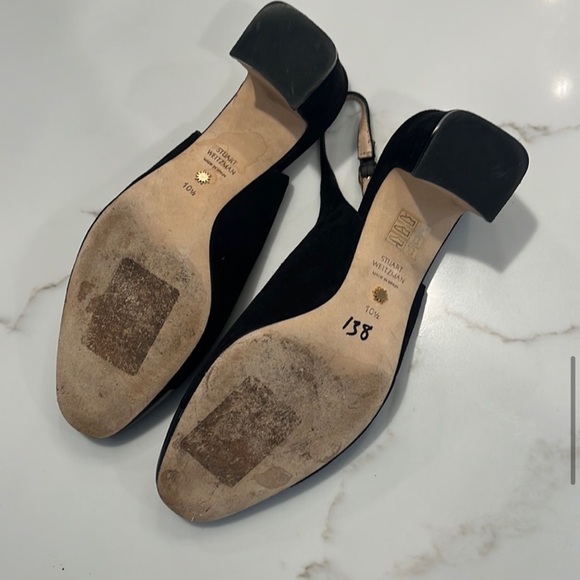 STUART WEITZMAN Loraina Leather Slingback
Pumps Black size 10.5 - Picture 13 of 13